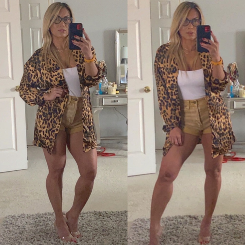 Superdown Leopard Print Robe S - image 3